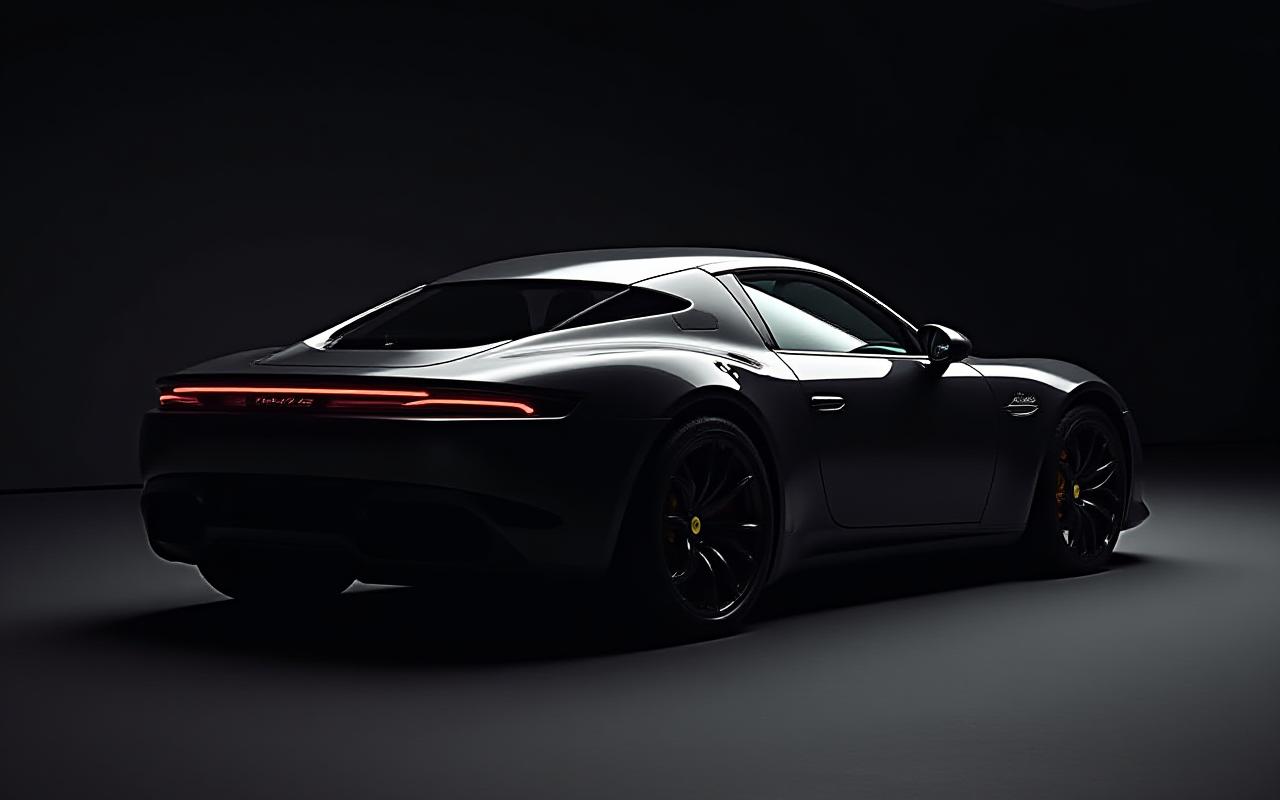 Auto supersportiva elaborata in studio